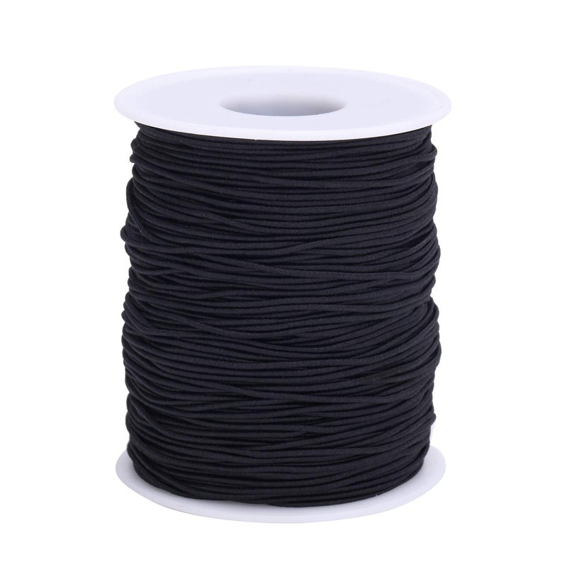 Senkary 0.8 mm Elastic String Cord Stretchy Bracelet String Beading Thread for Jewelry Making and Bracelet Making, 109 Yards, Black - Image 1
